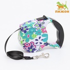 Рулетка, резиновая ручка, 5 м, до 15 кг, с поводком-лентой, разноцветная - Фото 4