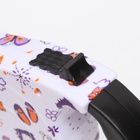 Рулетка с поводком-лентой, резиновая ручка, 5 м, вес животного до 15 кг, узоры на белом - Фото 5