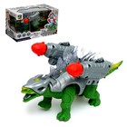 Динозавр «Дино-воин», работает от батареек, стреляет ракетами, свет и звук, цвет МИКС - фото 7144577