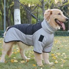 Куртка для больших собак, мембрана+хлопок, размер XL (ДС 40, ОШ 41, ОГ 56 см), серо-чёрная - фото 10818665
