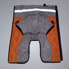 Куртка для больших собак, мембрана, XL (ДС 40, ОШ 41, ОГ 56 см), серо-оранжевая - Фото 12