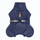 Попона для больших собак, мембранная ткань, размер 2XL (ДС 43, ОШ 46, ОГ 62-68 см), синяя - Фото 8