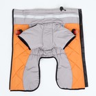 Куртка для больших собак, мембрана, 3XL (ДС 50, ОШ 49, ОГ 69см),серо-оранжевая   9 - Фото 4