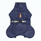 Попона для больших собак, мембранная ткань, размер 4XL (ДС 58, ОШ 58, ОГ 74-84 см), синяя - Фото 8