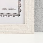 Фоторамка пластик формат А4 "Ромбы. Текстура дерева" белая 33,1х25 см - фото 22522995