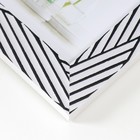 Фоторамка пластик 10х15 см "Чёрные линии на белом" 18,5х13,5 см - фото 22522999