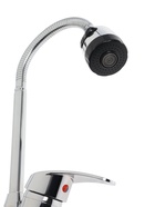 Смеситель для кухни ZEIN Z3043, гибкий излив, картридж 40 мм, без подводки, хром - Фото 7