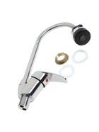 Смеситель для кухни ZEIN Z3043, гибкий излив, картридж 40 мм, без подводки, хром - Фото 11