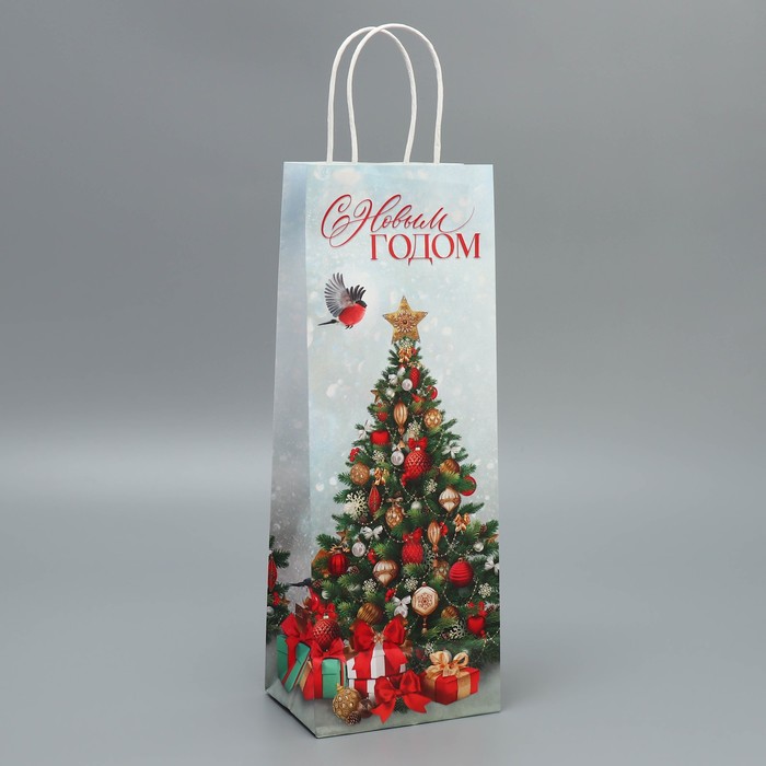 Пакет под бутылку «Подарочки», 13 x 36 x 10 см