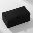 Футляр кожаный под запонки "Классика", цвет чёрный - фото 10906763