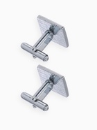 Запонки стальные «Квадраты» рельефные, цвет серебро - Фото 2