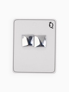 Запонки стальные «Квадраты» рельефные, цвет серебро - Фото 5