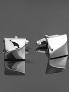 Запонки стальные «Квадраты» рельефные, цвет серебро - Фото 8