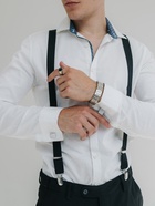 Запонки стальные «Квадраты» рельефные, цвет серебро - Фото 4