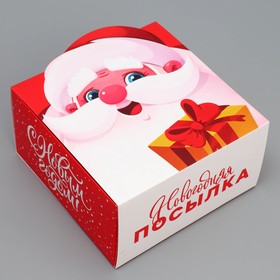 Коробка складная «Дедушка Мороз», 15 х 15 х 8 см, Новый год
