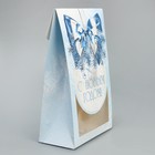 Коробка складная «Снежный шар», 15 × 7 × 22 см - фото 7144717