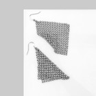 Серьги «Диско» кольчуга объемная, цвет серебро, 8 см - Фото 2