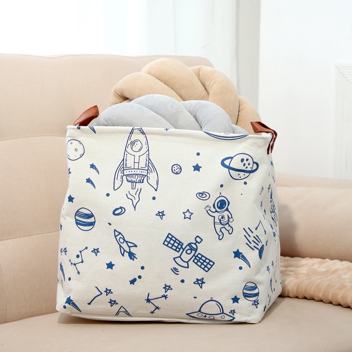 Корзинка для игрушек «В космосе», 30×30 см - Фото 1