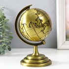 Сувенир металл "Глобус" золото 10,5х11х18,5 см - фото 10775505