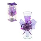 Свеча гелевая "Нежный цветок", цвет фиолетовый - Фото 1