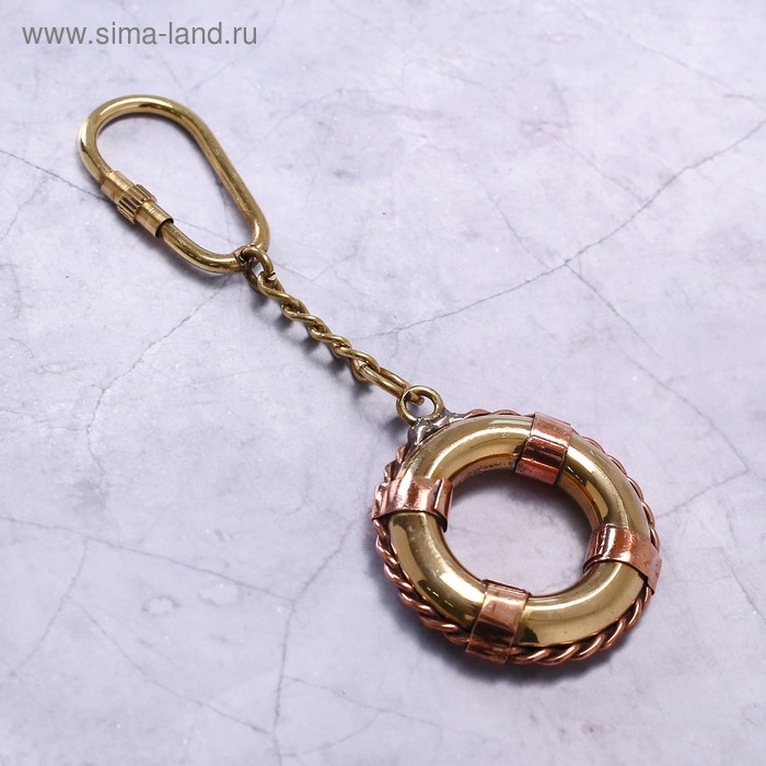 Брелок латунь "Спасательный круг" 4х4х0,7 см - Фото 1