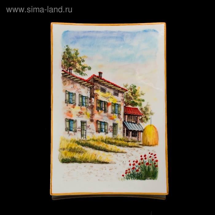 Картина керамическая "Итальянский дворик", 32,5 × 3 × 22 см - Фото 1