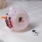 Ёлочная игрушка «Красный снеговичок» 8 см, батарейки, свечение мульти (RGB) - фото 9883845