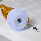 Ёлочная игрушка «Золотистый снеговичок» 8 см, батарейки, свечение мульти (RGB) - Фото 5