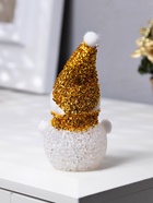 Ёлочная игрушка «Золотистый снеговичок», 8 см, 1 LED, от батареек AG13×3, свечение мульти (RGB) - Фото 9