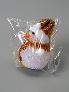 Ёлочная игрушка «Золотистый снеговичок», 8 см, 1 LED, от батареек AG13×3, свечение мульти (RGB) - Фото 10