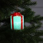 Светодиодная фигура «Подарок» 7.5 см, пластик, батарейки AG13х3, свечение мульти (RGB) - фото 7163721