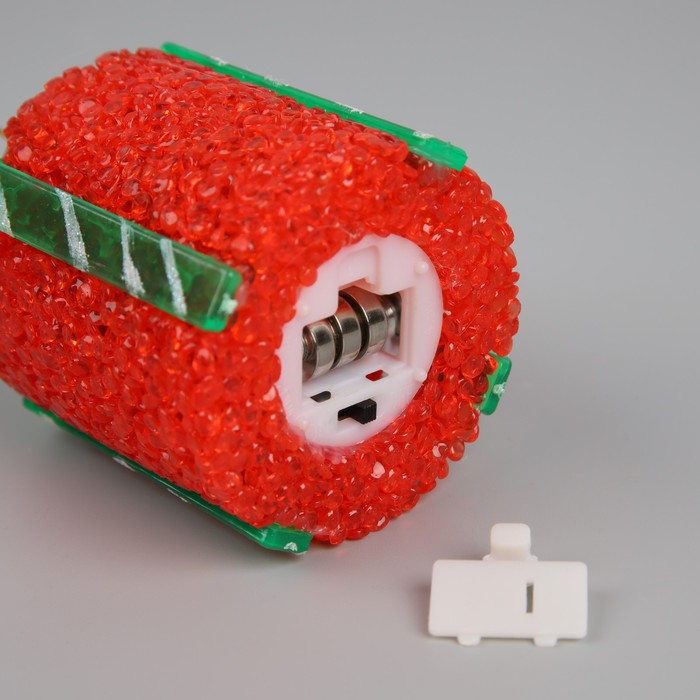 Светодиодная фигура «Подарок красный» 7.5 см, пластик, батарейки AG13х3, свечение мульти (RGB) - фото 1909261232
