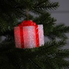Светодиодная фигура «Подарок белый» 8 см, пластик, батарейки AG13х3, свечение мульти (RGB) - Фото 3