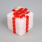 Светодиодная фигура «Подарок белый» 8 см, пластик, батарейки AG13х3, свечение мульти (RGB) - Фото 5
