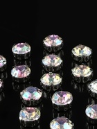 Стразы пришивные «Шатон», круглые, в цапах, с голографией, d=10 мм, 20 шт. - Фото 3