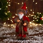 Дед Мороз "В меховом костюме" 20 см, красный - фото 10775591