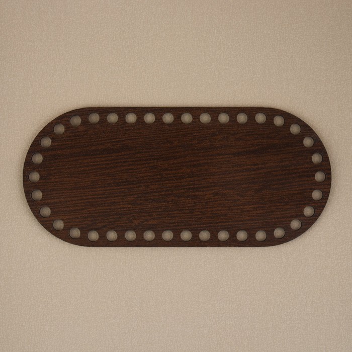 Донце для сумки, овальное, 22 × 10 см, цвет коричневый - Фото 1