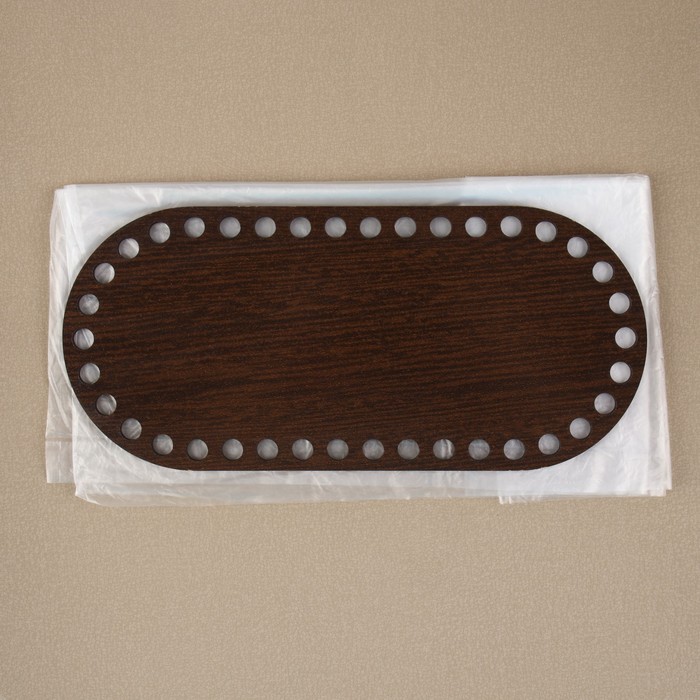 Донце для сумки, овальное, 22 × 10 см, цвет коричневый