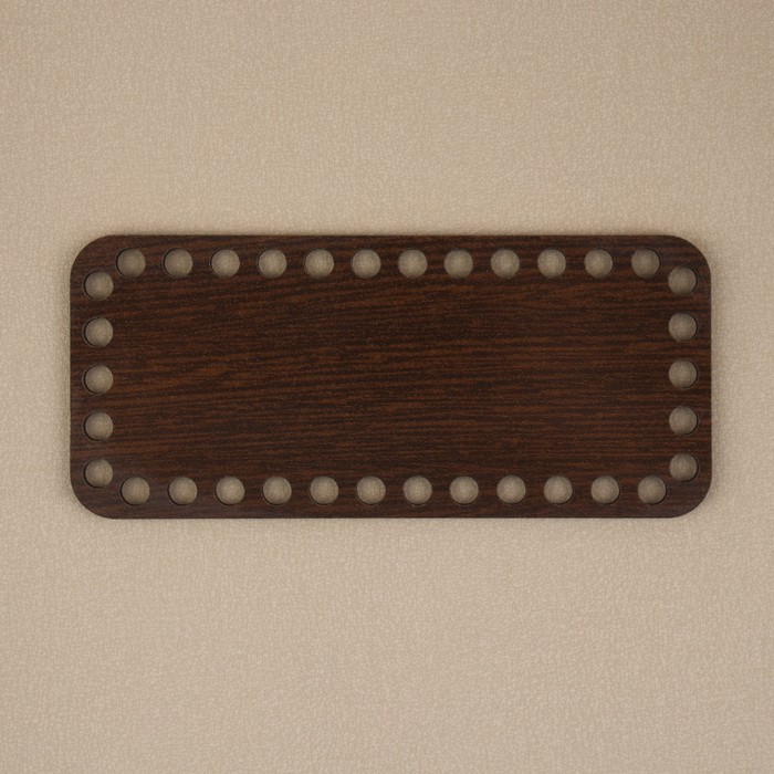 Донце для сумки, прямоугольное, 18 × 8 см, цвет коричневый - Фото 1