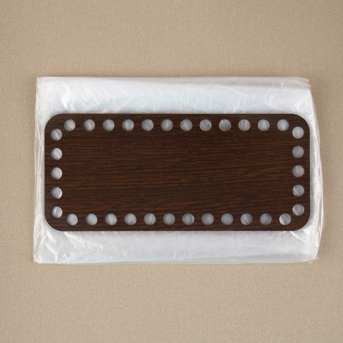 Донце для сумки, прямоугольное, 18 × 8 см, цвет коричневый
