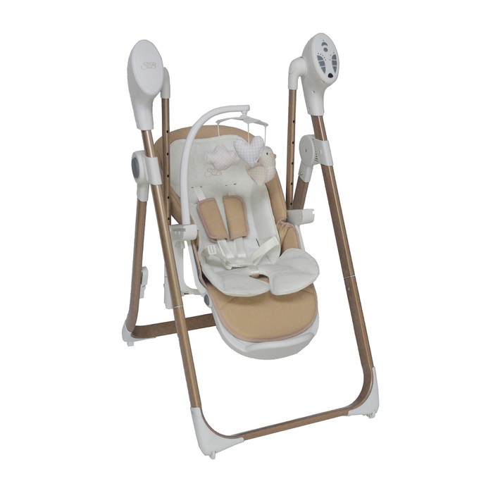 Стульчик для кормления Sweet Baby Fiesta Gold Beige, с функцией электрокачелей - Фото 1