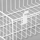 Полка-корзина для экономпанелей, 60×30×15 см, белая - Фото 3