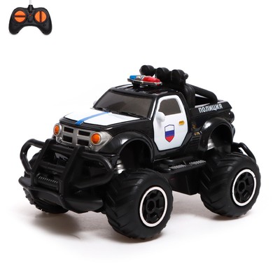 Джип радиоуправляемый «Полиция», работает от батареек, цвета МИКС, уценка