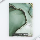 Ежедневник в твердой обложке А5, 80 листов «Зеленый мрамор» - Фото 5