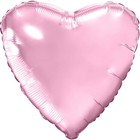 Шар фольгированный 19" сердце «Нежно-розовый» - фото 321392027