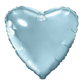 Шар фольгированный 19" сердце "Нежно-голубой"