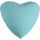 Шар фольгированный 19" сердце "Мистик аквамарин" - фото 321392032