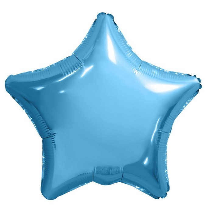 Шар фольгированный 19" «Холодный голубой», звезда - фото 1907799195