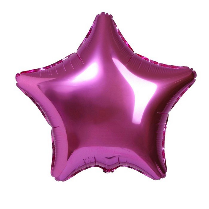 Шар фольгированный 19" «Розовый», звезда - фото 1907799198