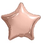 Шар фольгированный 19" звезда "Розовое золото" - фото 321392046